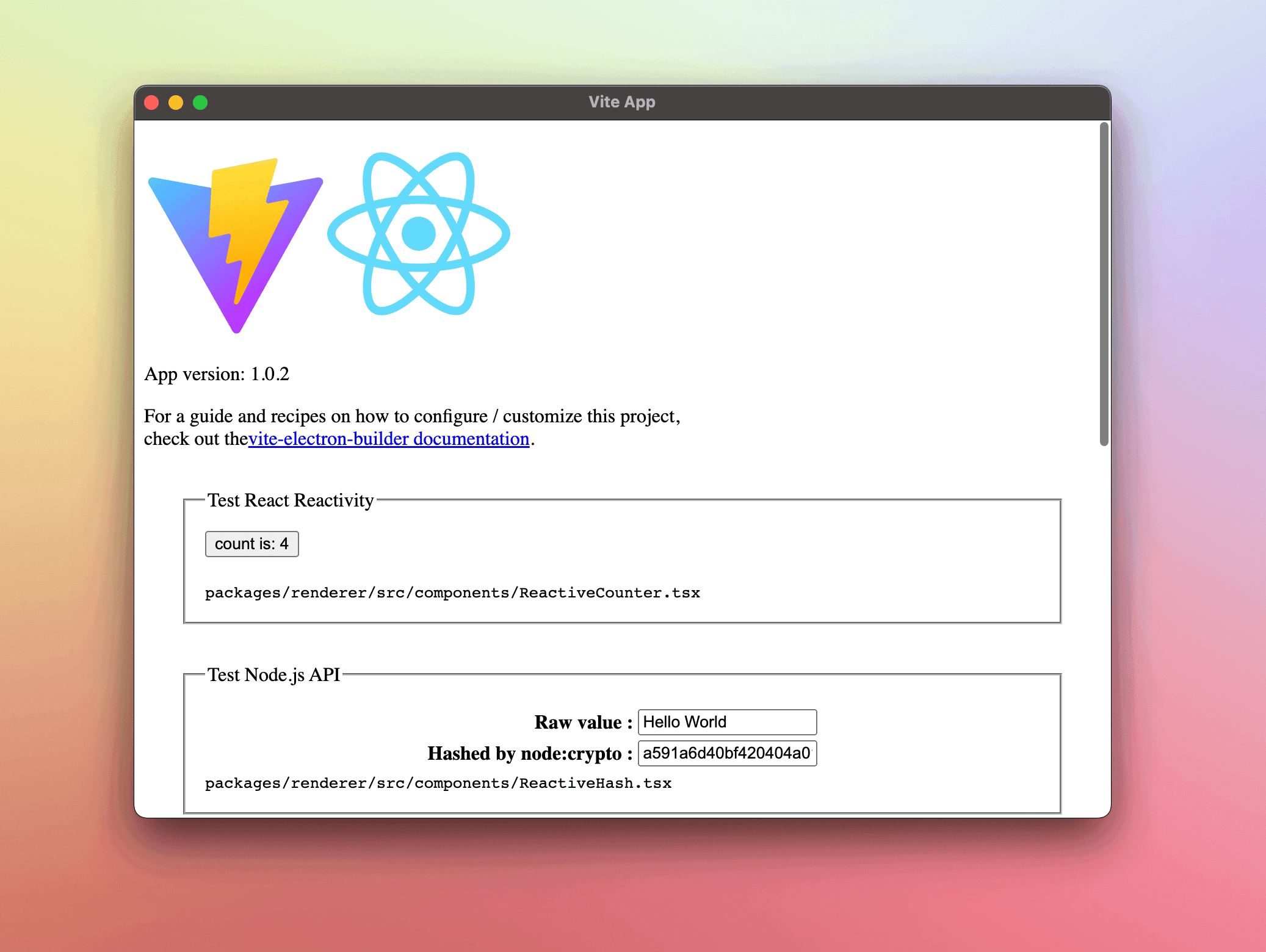 working electron app